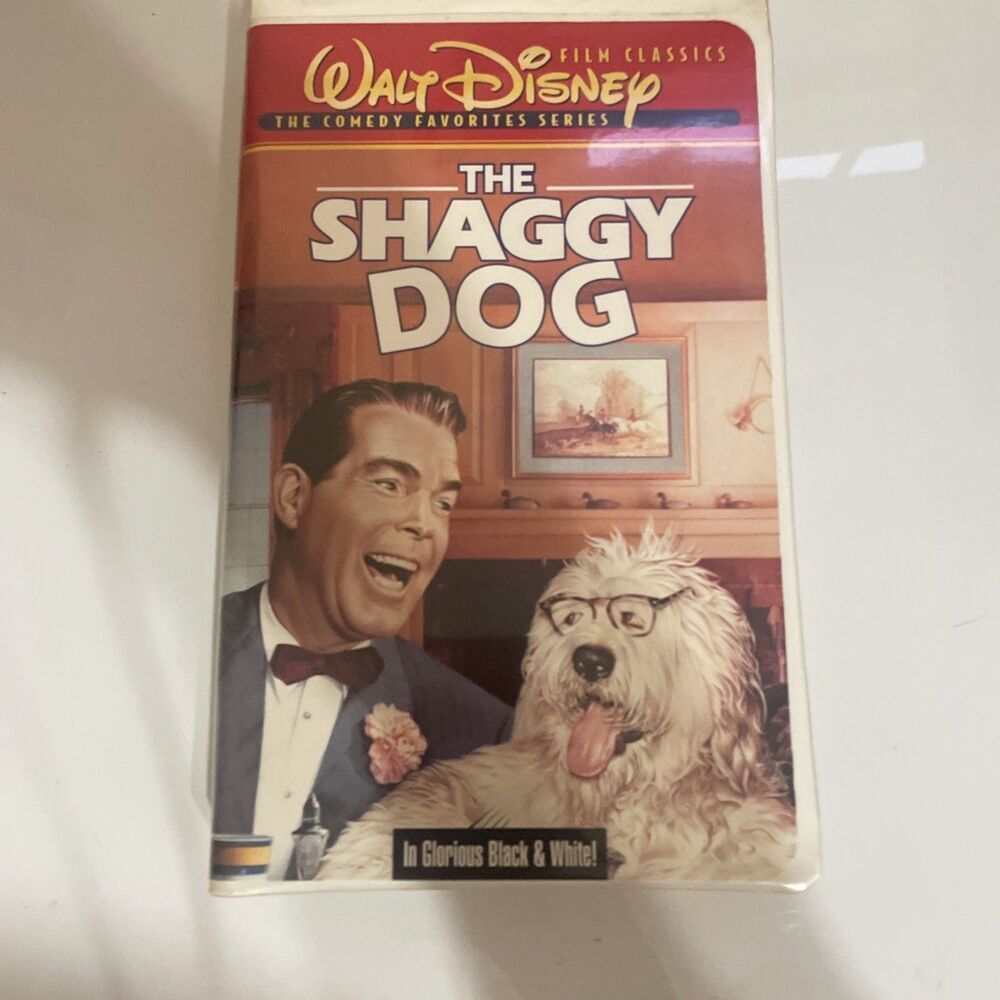 The Shaggy Dog VHS Disney 1959 Video Tape B&W Movie Clamshell